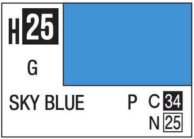 Aqueous Color 10ml - H25 Gloss Sky Blue