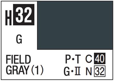 Aqueous Color 10ml - H32 Gloss Field Gray 1 (German Gray) German Tank