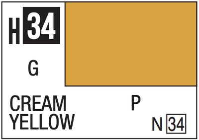 Aqueous Color 10ml - H34 Gloss Cream Yellow