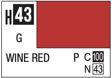 Aqueous Color 10ml - H43 Gloss Wine Red
