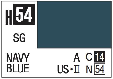 Aqueous Color 10ml - H54 Semi-Gloss Navy Blue
