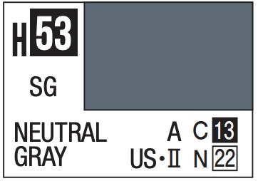 Aqueous Color 10ml - H53 Semi-Gloss Neutral Gray