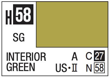Aqueous Color 10ml - H58 Semi-Gloss Interior Green