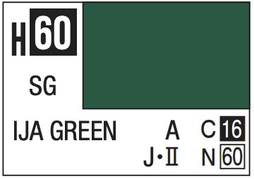 Aqueous Color 10ml - H60 Semi-Gloss IJA Green