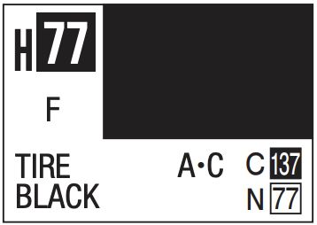 Aqueous Color 10ml - H77 Flat Tire Black