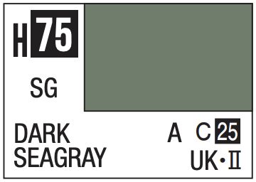 Aqueous Color 10ml - H75 Semi-Gloss Dark Seagray