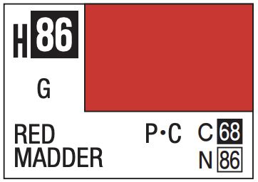 Aqueous Color 10ml - H86 Glass Red Madder