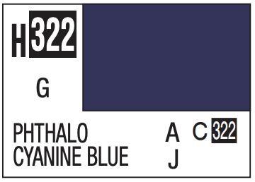Aqueous Color 10ml - H322 Gloss Phthalo Cyanine Blue