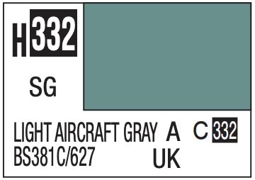 Aqueous Color 10ml - H332 Semi-Gloss Light Aircraft Gray BS381C/627