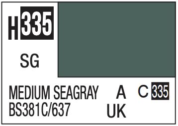 Aqueous Color 10ml - H335 Semi-Gloss Medium Seagray BS381C/637