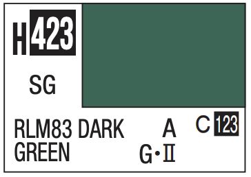Aqueous Color 10ml - H423 Semi-Gloss RLM83 Dark Green
