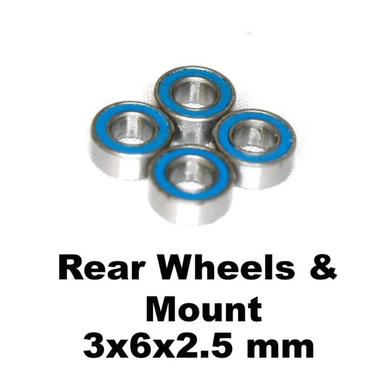 RADIAL KUGELLAGER Mit Gummiabdeckung Größe 3x6x2,5mm Bzw. 6x3x2,5mm