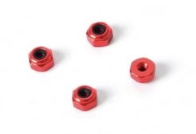 2mm Aluminum Hex Lock Nut - Pro Ver. (Red)