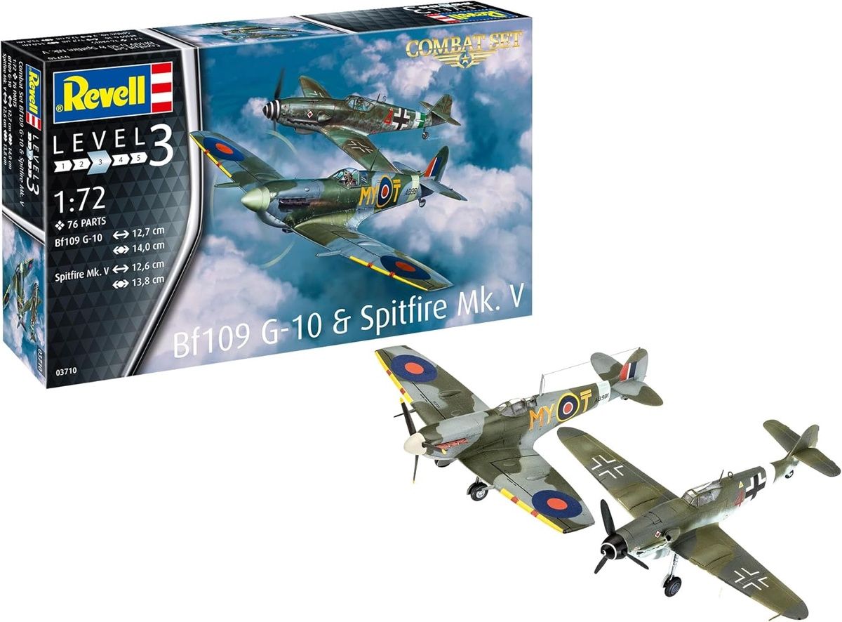 1/72 Bf109 G-10 &amp; Spitfire Mk. V Combat Set
