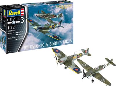 1/72 Bf109 G-10 &amp; Spitfire Mk. V Combat Set