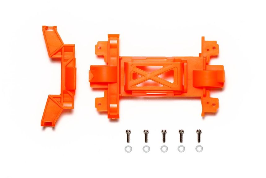 Mini 4WD Reinforced Gear Cover, for MS Chassis, Fluorescent Orange