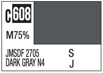 Mr. Color 10ml - C608 75% Flat JMSDF 2705 Dark Gray N4