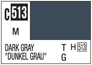 Mr. Color 10ml - C513 Flat Dark Gray &quot;Dunkel Grau&quot;