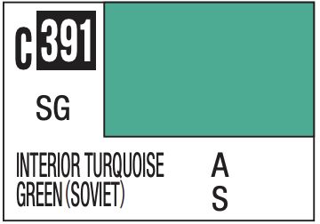 Mr. Color 10ml - C391 Semi-Gloss Interior Turquoise Green (Soviet)