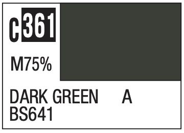 Mr. Color 10ml - C361 75% Flat Dark Green BS641