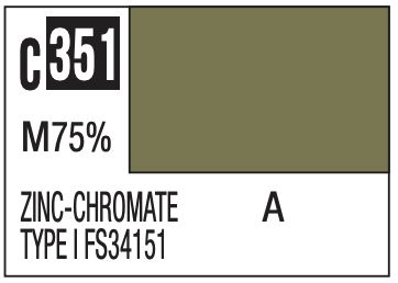 Mr. Color 10ml - C351 75% Flat Zinc-Chromate Type I FS34151