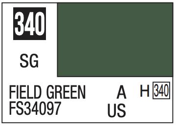 Mr. Color 10ml - 340 Semi-Gloss Field Green FS34097