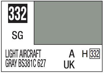 Mr. Color 10ml - 332 Semi-Gloss Light Aircraft Gray BS381C 627