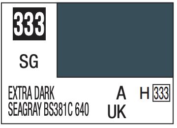 Mr. Color 10ml - 333 Semi-Gloss Extra Dark Seagray BS381C 640