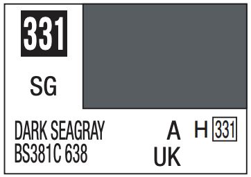 Mr. Color 10ml - 331 Semi-Gloss Dark Seagray BS381C 638
