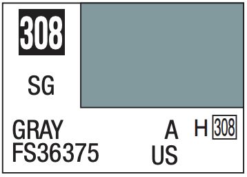 Mr. Color 10ml - 308 Semi-Gloss Gray FS36375