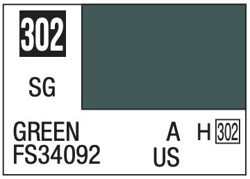 Mr. Color 10ml - 302 Semi-Gloss Green FS34092