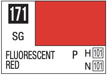 Mr. Color 10ml - 171 Semi-Gloss Fluorescent Red