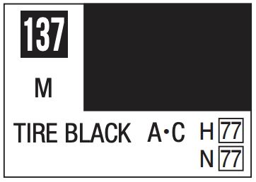 Mr. Color 10ml - 137 Flat Tire Black