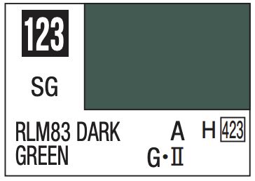 Mr. Color 10ml - 123 Semi-Gloss RLM83 Dark Green