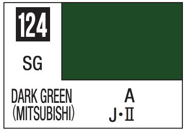 Mr. Color 10ml - 124 Semi-Gloss Dark Green (Mitsubishi)