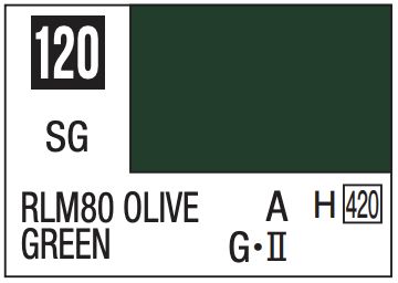 Mr. Color 10ml - 120 Semi-Gloss RLM80 Olive Green