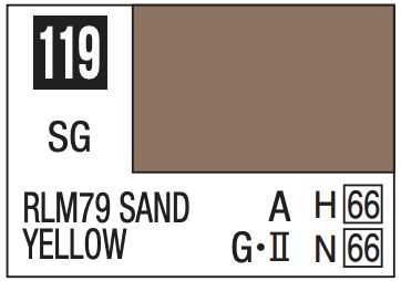 Mr. Color 10ml - 119 Semi-Gloss RLM76 Sand Yellow