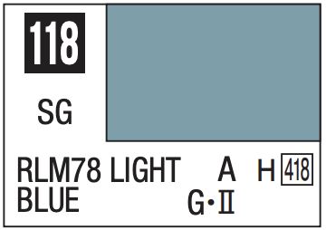 Mr. Color 10ml - 118 Semi-Gloss RLM78 Light Blue