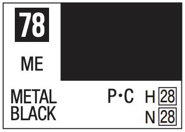 Mr. Color 10ml - 78 Metallic Metal Black