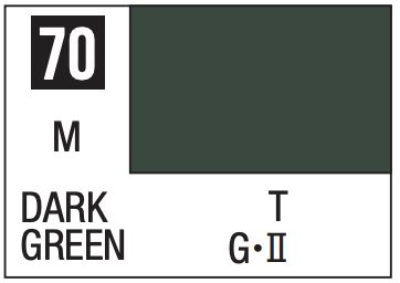 Mr. Color 10ml - 70 Flat Dark Green