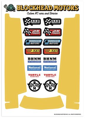 Chassis Decal - Yellow (for Hornet/Grasshopper)