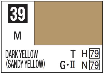 Mr. Color 10ml - 39 Flat Dark Yellow (Sandy Yellow)