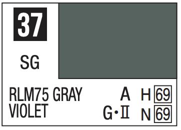 Mr. Color 10ml - 37 Semi-Gloss RLM75 Gray Violet