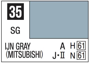 Mr. Color 10ml - 35 Semi-Gloss IJN Gray (Mitsubishi)