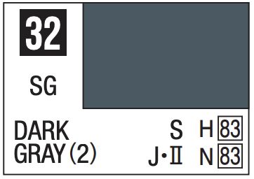 Mr. Color 10ml - 32 Semi-Gloss Dark Gray (2)