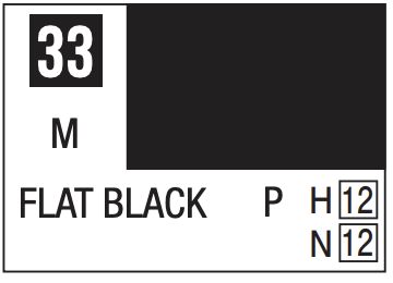 Mr. Color 10ml - 33 Flat Black