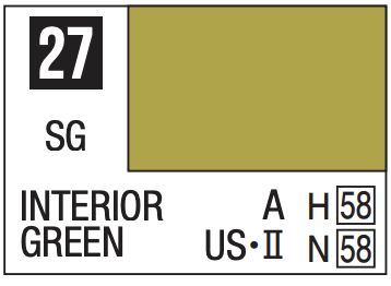 Mr. Color 10ml - 27 Semi-Gloss Interior Green