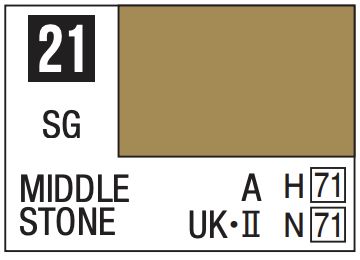 Mr. Color 10ml - 21 Semi-Gloss Middle Stone