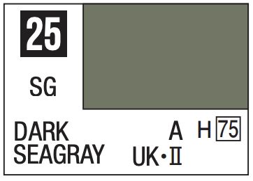 Mr. Color 10ml - 25 Semi-Gloss Dark Seagray