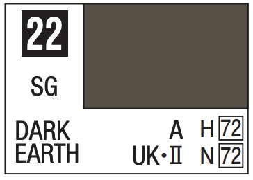 Mr. Color 10ml - 22 Semi-Gloss Dark Earth